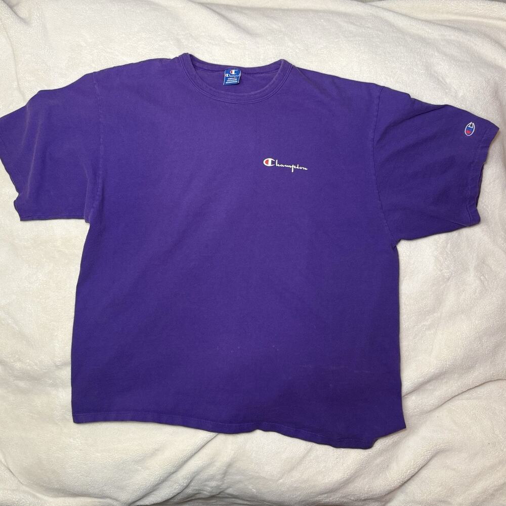 Vintage Champion Men’s Short Sleeve Tshirt Size XXL (2X) Made In USA Purple